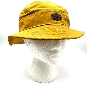 MJM Bucket Hat Max Staywax Yellow Oilskin Thug Hat Yellow Bucket Hat Size M